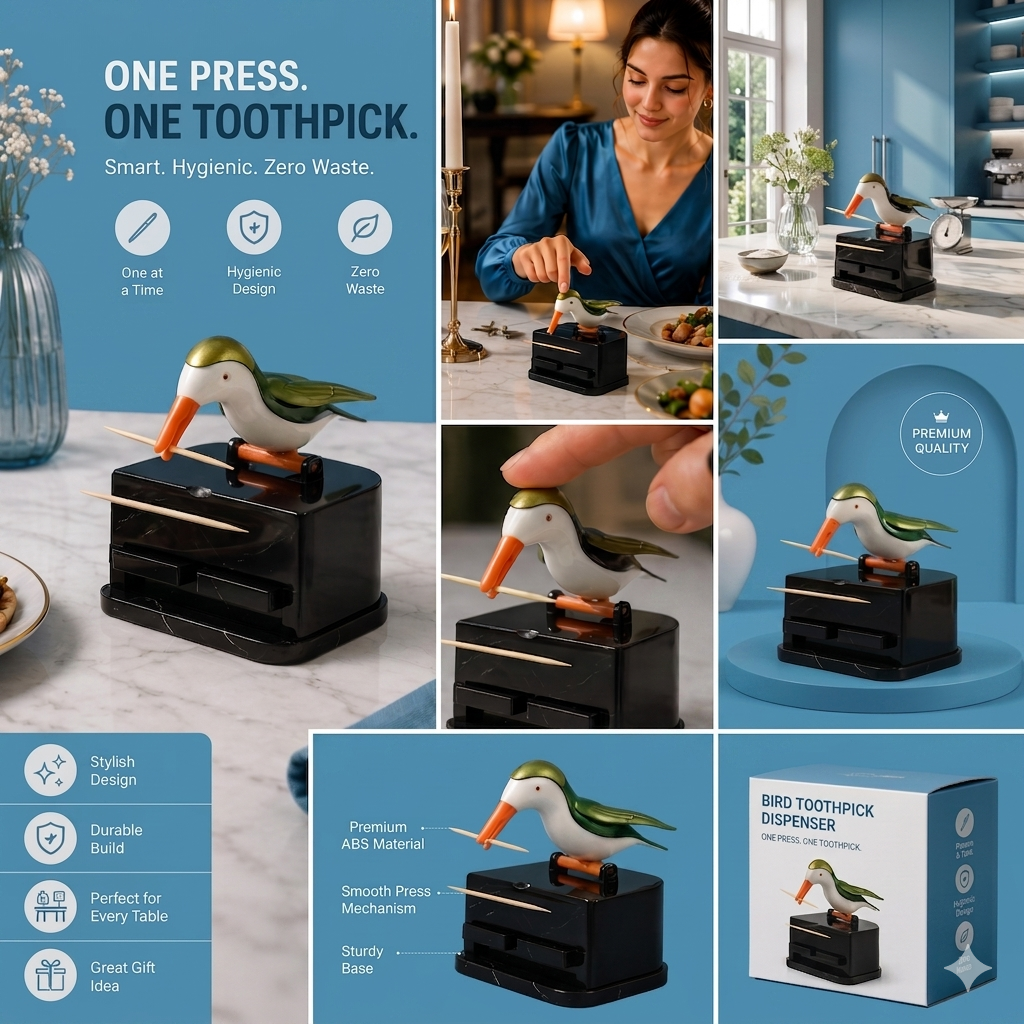 Bird Toothpick Dispenser